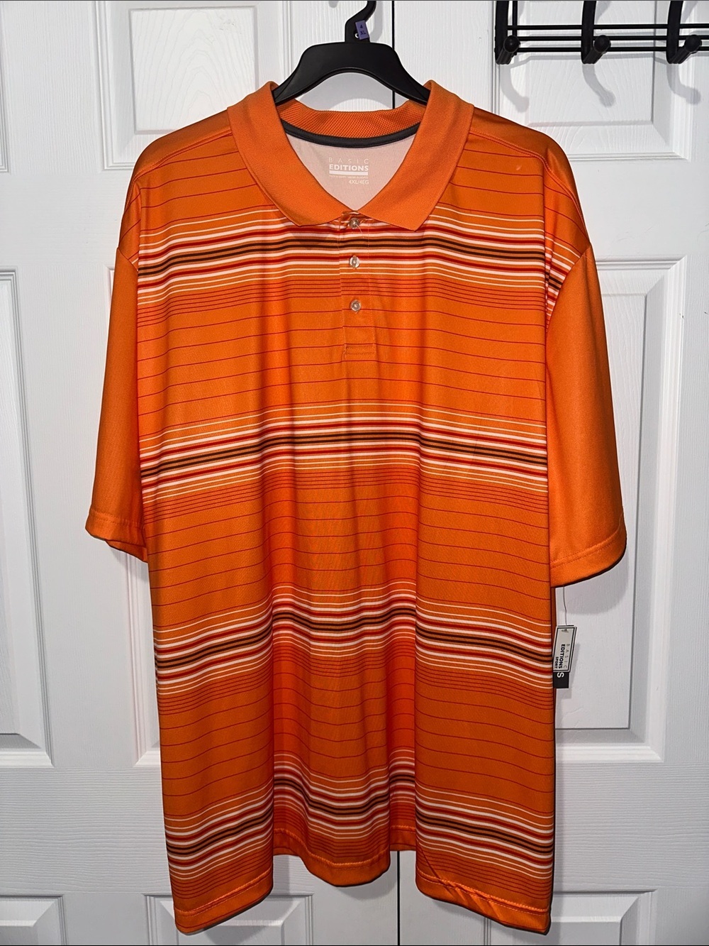 Orange Striped Men’s Polo Shirt - Classic Casual